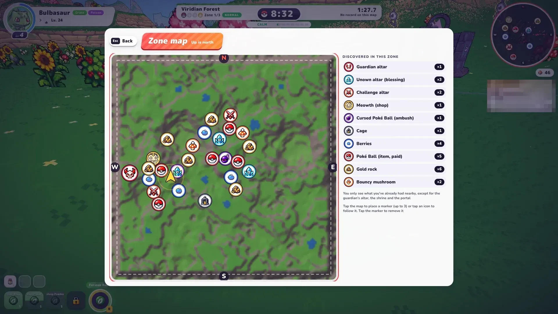 Viridian Forest Zone 1 west route in PokeBonk